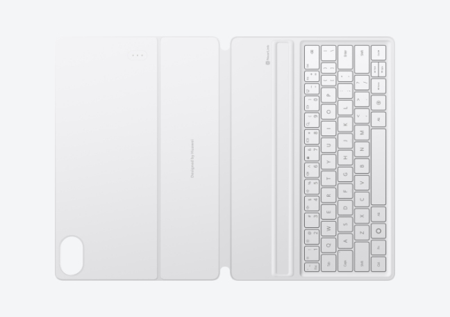 华为智能磁吸键盘（适用于 HUAWEI MatePad Air）展示三种颜色，大象灰