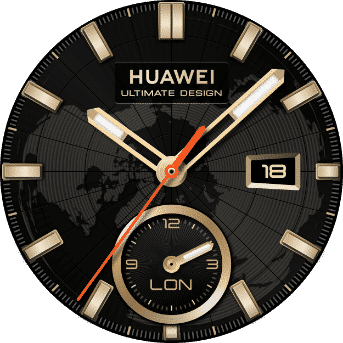 HUAWEI WATCH ULTIMATE DESIGN 金色表盘主题