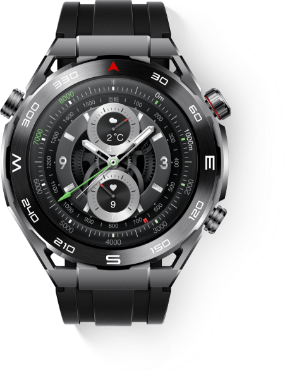 HUAWEI WATCH Ultimate 各种颜色的正面图,展示丰富的表盘