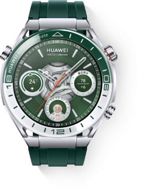 HUAWEI WATCH Ultimate 各种颜色的正面图,展示丰富的表盘