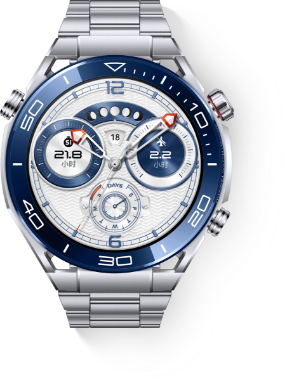 HUAWEI WATCH Ultimate 各种颜色的正面图,展示丰富的表盘