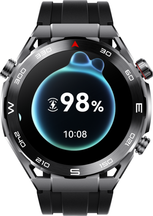 HUAWEI WATCH Ultimate 充电界面,展示两周长续航
