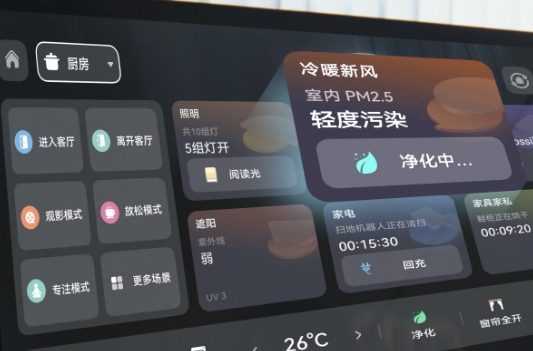 冷暖新风子系统全屋环境可视